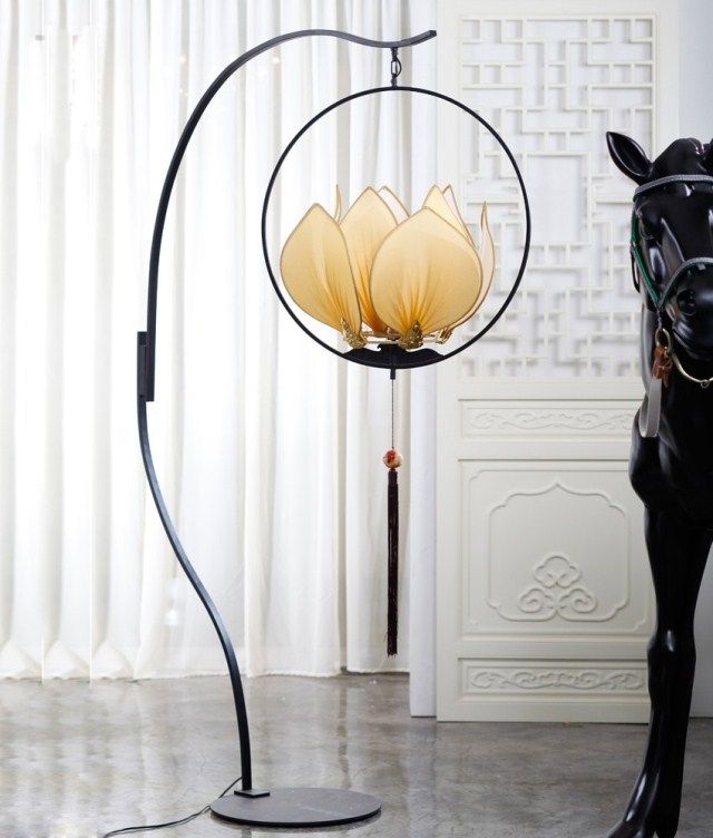 古典落地燈新中式地燈設計師裝飾燈具客廳燈展廳燈酒店落地燈定制-淘寶網